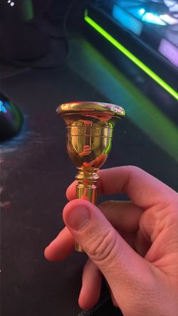 Laskey 30h gold tuba mouthpiece