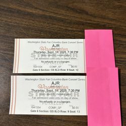 2 AJR With Em Beihold plus Avery Cochrane Concert Tickets 