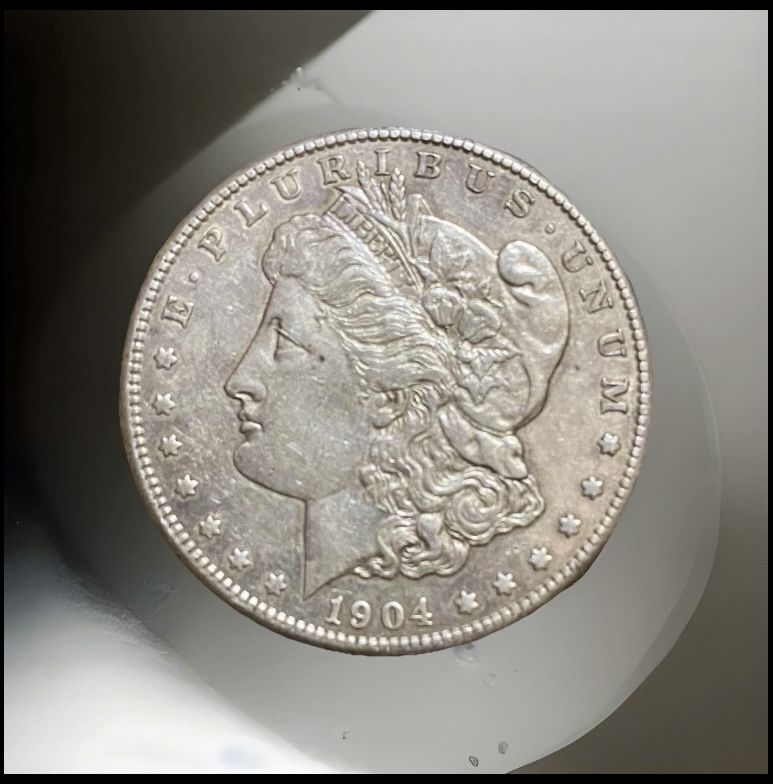 1904 Morgan Silver One Dollar S$1 PCGS Au 58-731 Uncirculated Coin
