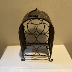 Iron Wine Rack 5 Bottle Holder