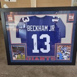 Odell Beckham Jr JSA CERTIFIED Autograph Framed Jersey