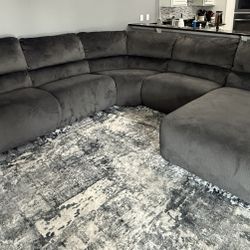 Dark Gray Sectional Recliner