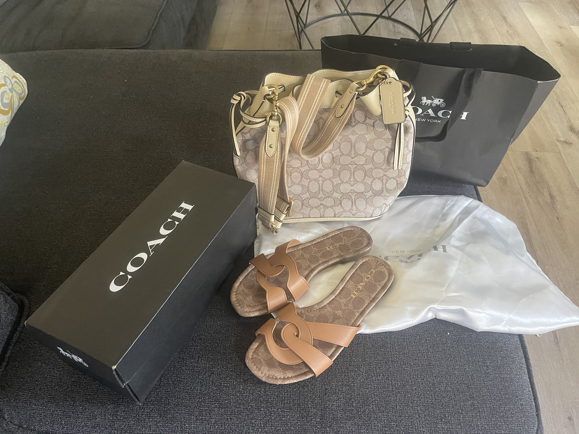 Coach Bag & Sandals Size 7 $150.00 For Both