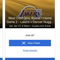 Lakers Vs Nuggets Tickets