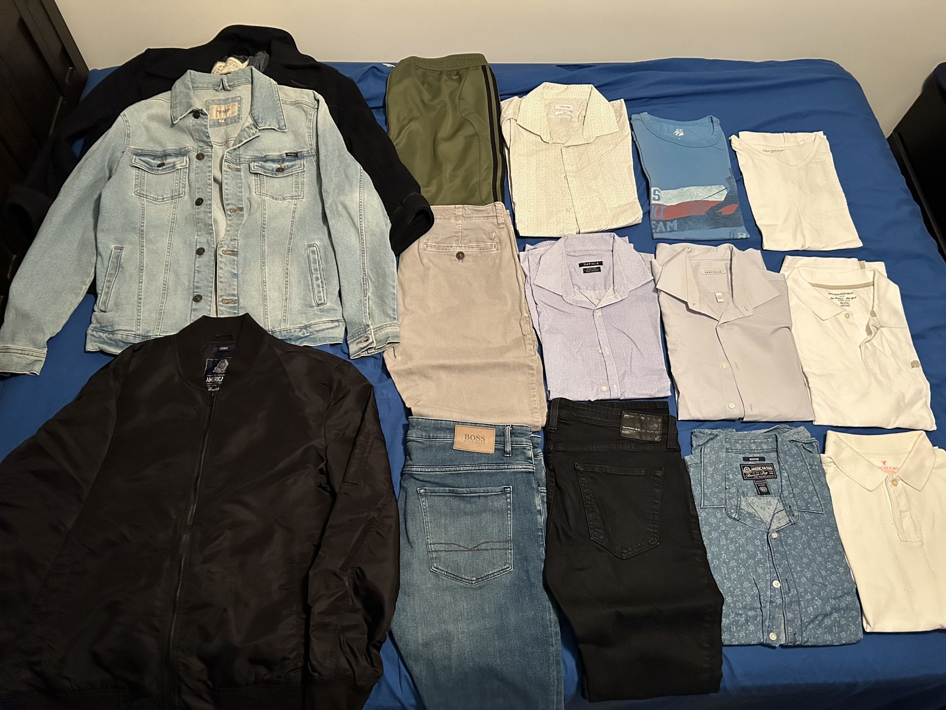 Adidas, American Eagle assorted clothes 