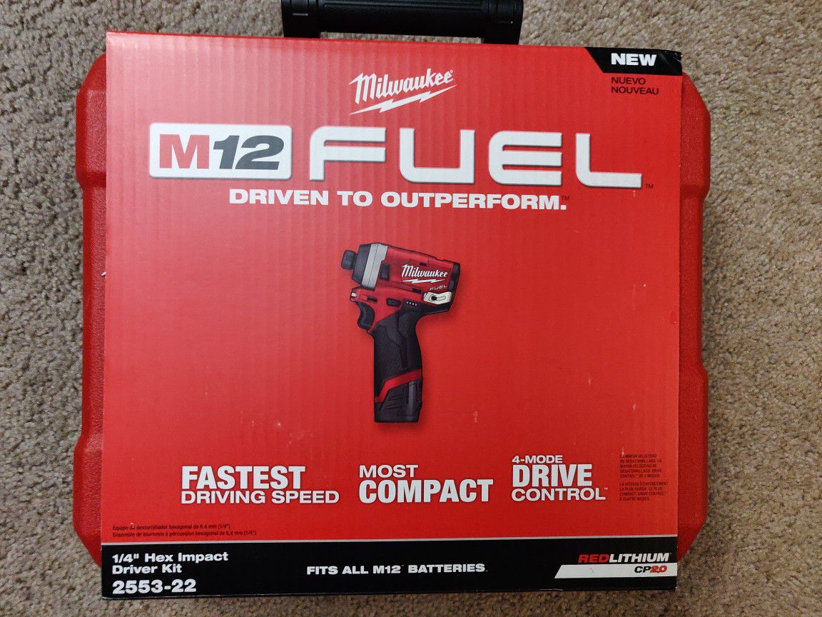 Milwaukee M12 Fuel Impact Driver Kit 