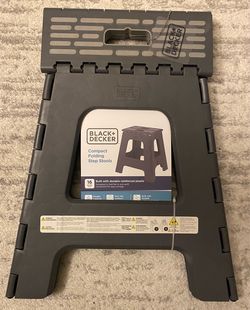 BLACK+DECKER 16 inch Compact Folding Step Stool