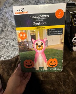 Way to Celebrate Halloween Inflatable Pugicorn 5.5 Ft