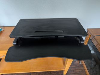 Sit-Stand Desk Converter with Keyboard Tray