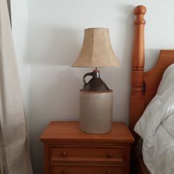 Antique Vintage Stoneware Jug Lamps 