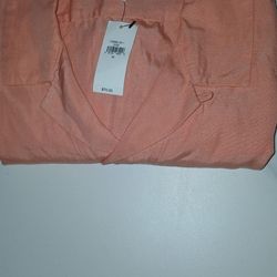 Linen short-sleeve resort shirt, Banana Republic, Standard Fit Refined Resort Shirt Size Medium 