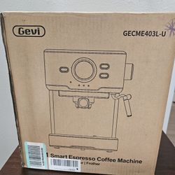 GEVI 20 Bar Stainless Steel Espresso Machine with Milk Frother Wand and Dual Temperature Control