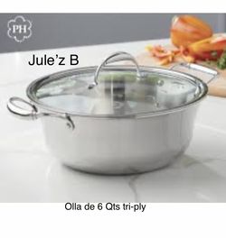 Princess House Olla De 6 Qts Tri-ply Nueva En Su Caja