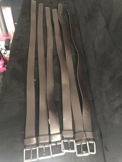 Leather belt lot - 6pcs