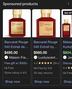 Baccarat rouge 540