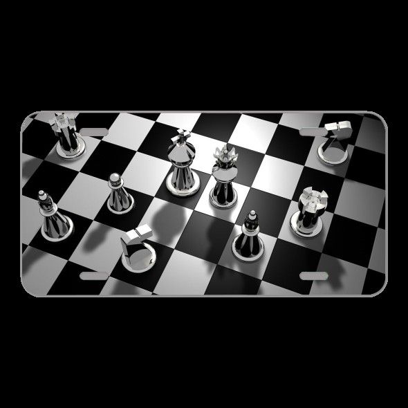 License Plate Novelty Car Front Chess Figures Chess Pieces Strategy