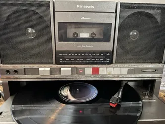Vintage Panasonic SG-J500 Turntable Cassette AM/FM Boombox Tested Working