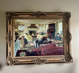 Large Oil Base Painting & Frame 62x51, Signed by Rosa Bilhé 