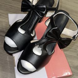 Women's T Strap High Heeled Sandals Platform Peep Toe Block Heel Sandals