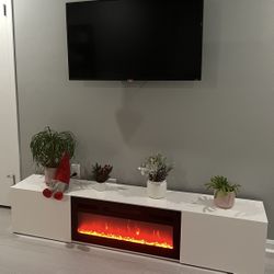 TV Stand with fireplace