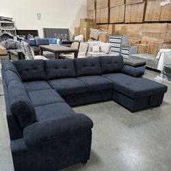 Brand New! Comfortable Sectional Sofa With Pull Out Bed, Sectional, Sectionals, Sectional Couch, Sofa, Sofabed, Sofa Bed, Couch,sleeper Sofa, Bed