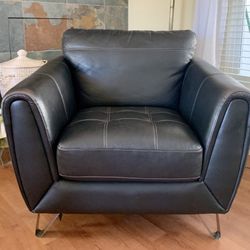 Large Faux Leather Chair