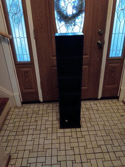 Black CD/DVD storage shelf/11x6x46 inches