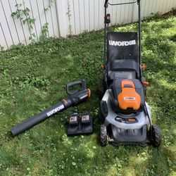 Electric Mower And Cordless Saw