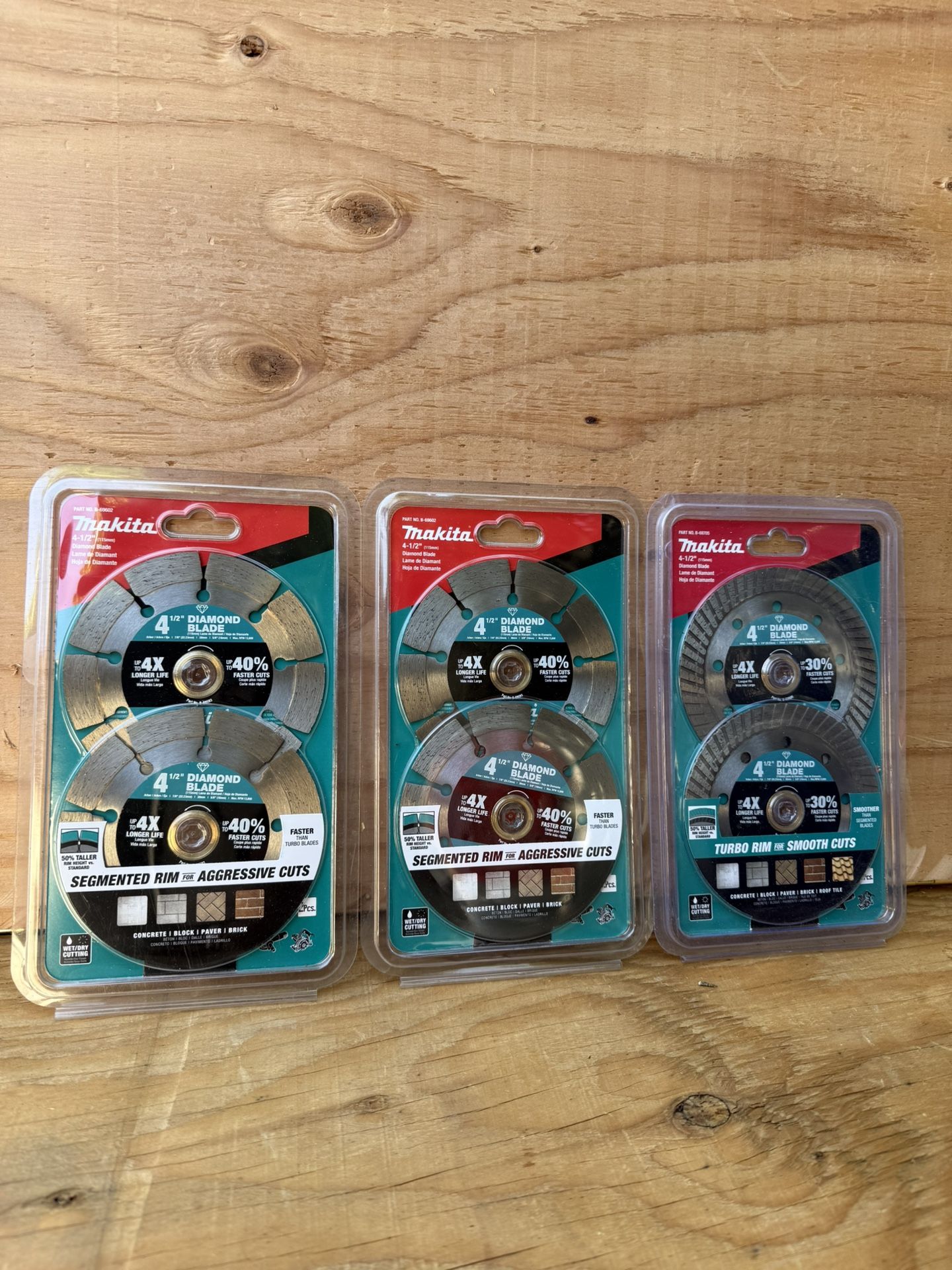 Makita 4.5 in. Turbo Rim Diamond Blade for General Purpose (2-Pack) 25 Each Pack