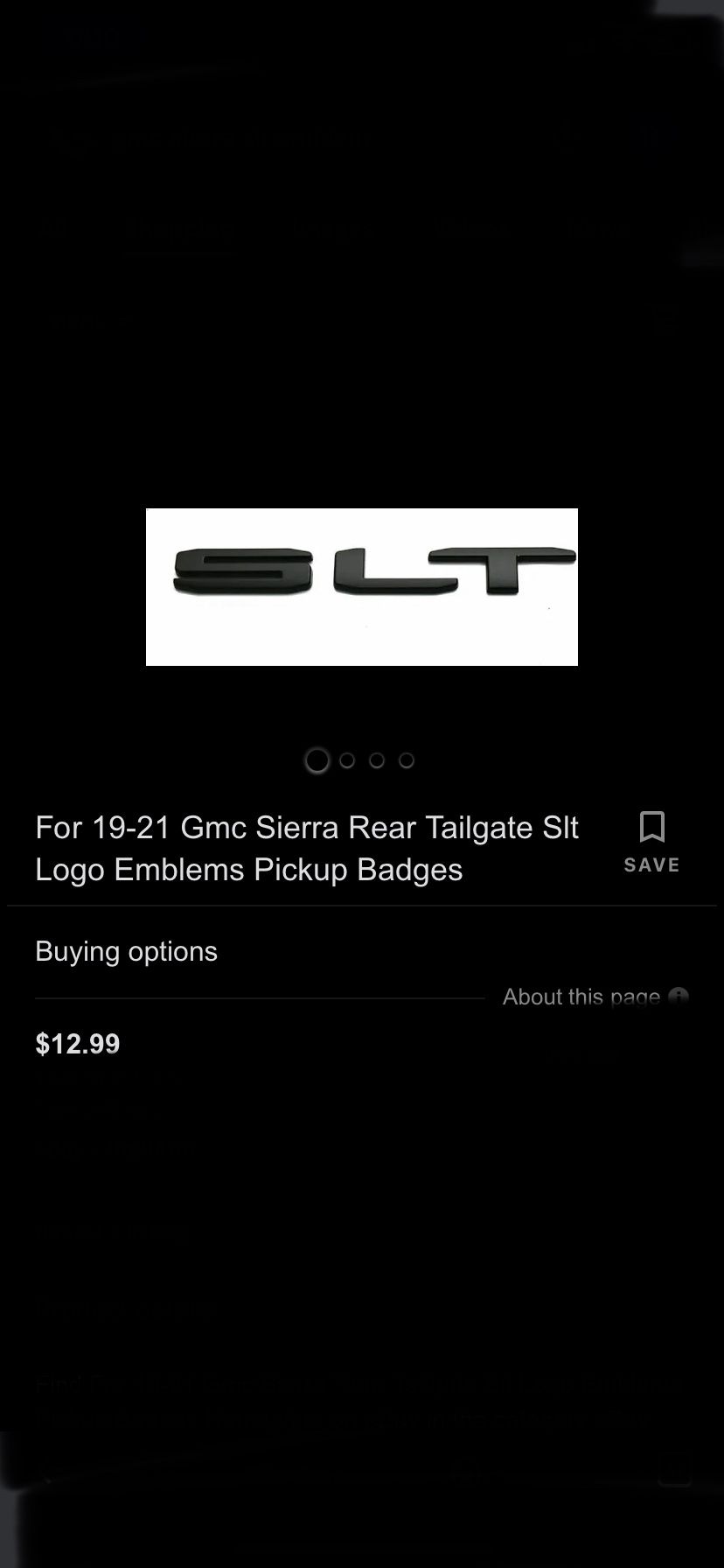 GMC Sierra Tailgate Emblem