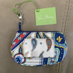 *NWT*  VERA BRADLEY Clip Zip ID/Coin Pouch/Purse - Marina Paisley 