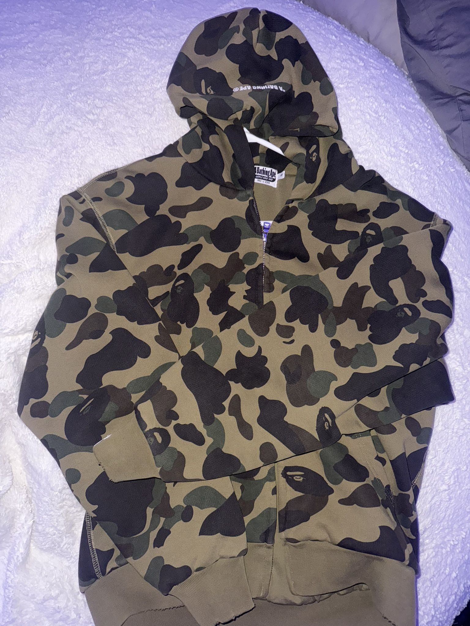 Camo Bape Zip Up Legit Size S