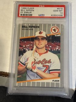 1989 Fleer Billy Ripken FF error card - PSA 10!