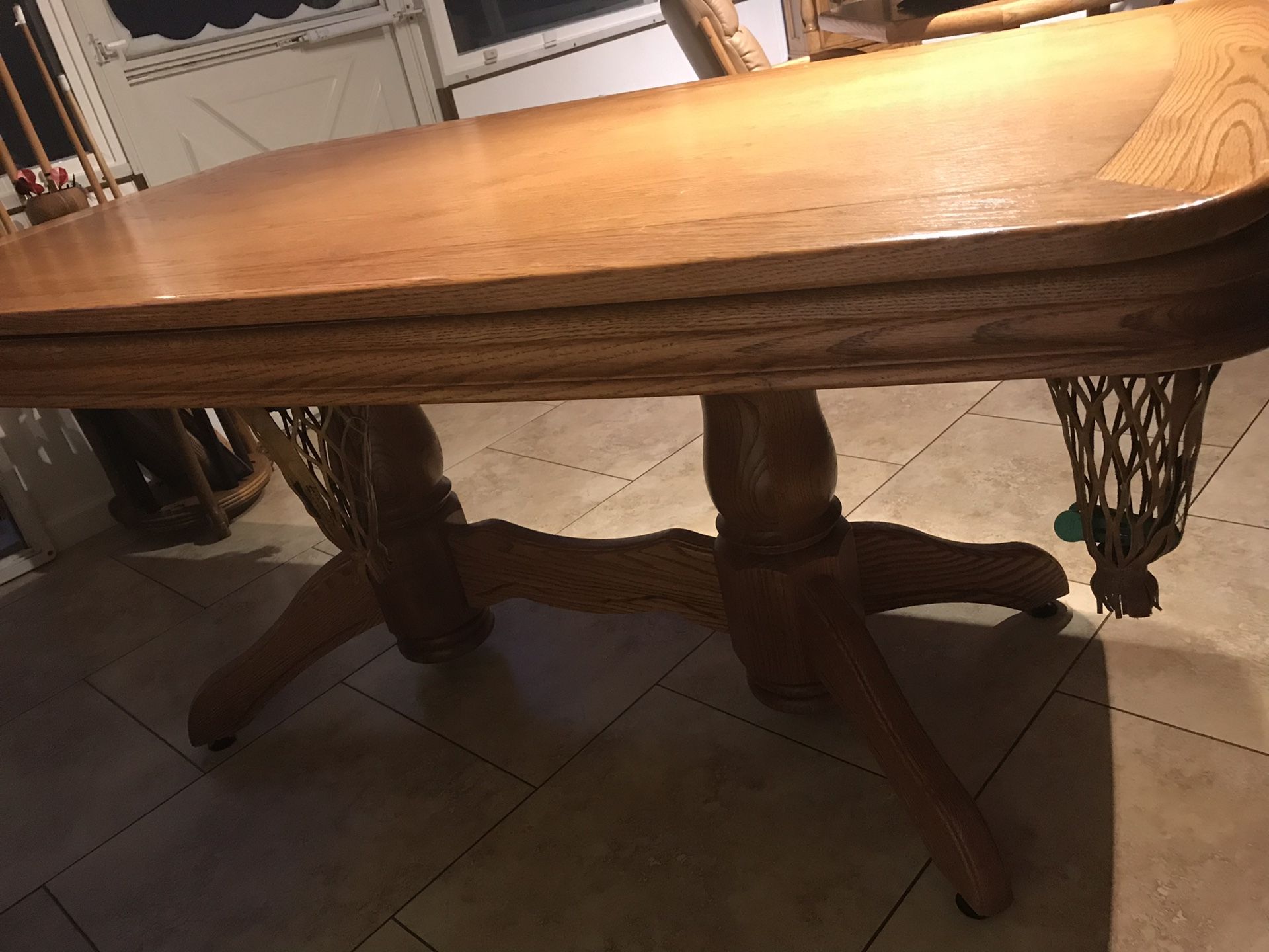 Dinning Table / Pool table - California House Pool table in Oak Model: T7287 38.5 x 68.5 rectangular Please no solicitors. For info Text