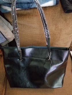 Black leather purse