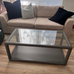 Gray Glass Coffe Table