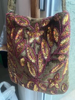 NWT Chan Luu Bead Embellished Evening Bag~ Green