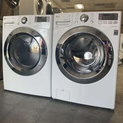 🍂SET WASHER AND DRYER LG WHITE🍂✔️SIDE BY SIDE-STACKABLE✔️🆓️FREE DELIVERY🆓️