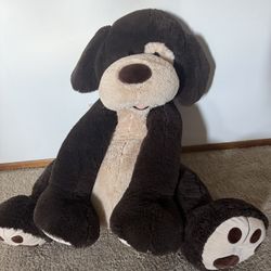 HugFun Costco Giant Cream Puppy Dog Plush 44" RARE Huge Jumbo XL