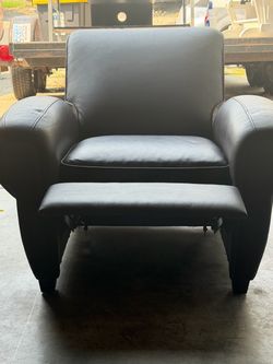 Black Leather Recliner Chair