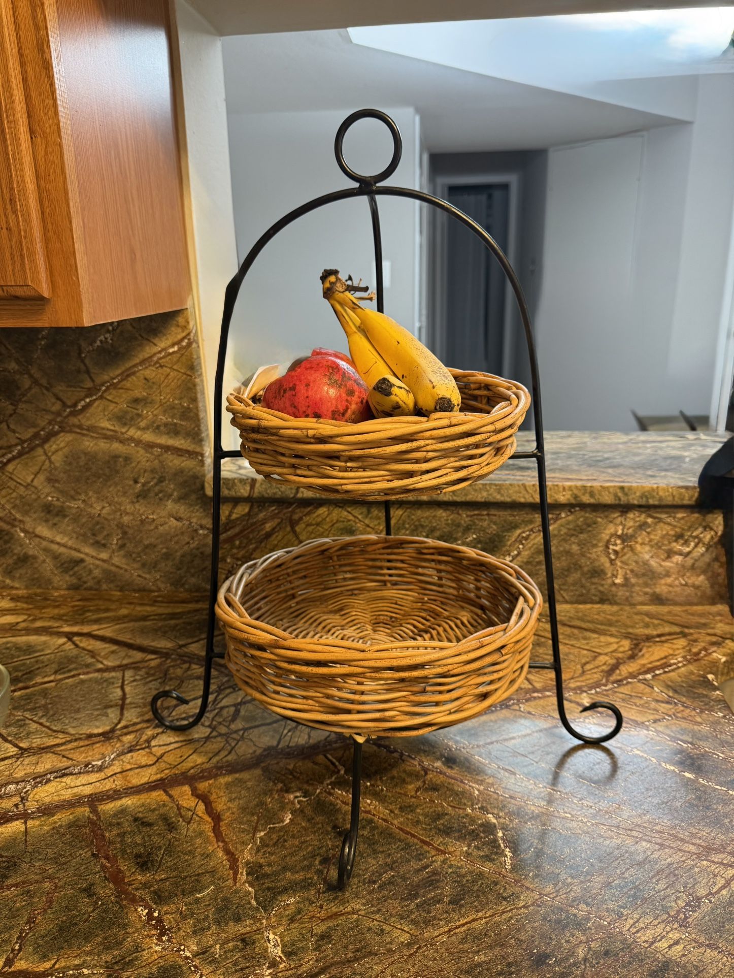 Fresh fruit, vegetables, potatoes and onions storage stand for kitchen and dining room.