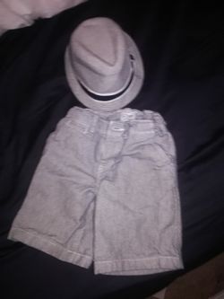 Boys 4T shorts and matching hat