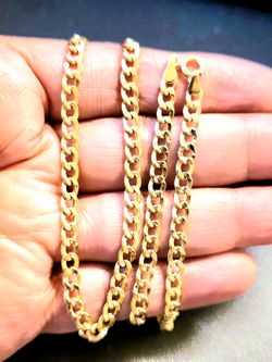 🪷18k Cuban Link Chain Necklace- S18
