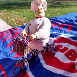 Drunk Italian  Chef Bringing More Grapes On A Tricycle