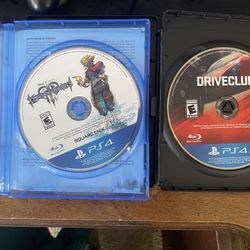 PlayStation Games ( Kingdom Hearts 3 And Drive Club 