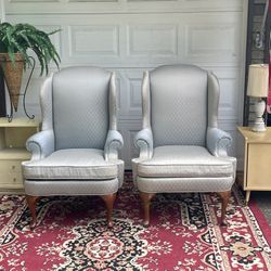 Pair of MCM Thomasville Wingback Lounge chairs
