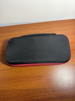 Black Hard Shell Padded Travel Case for Nintendo Switch, Zipper, Handle, Pockets