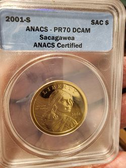 2001 s Sacagawea dollar pf70 dcam