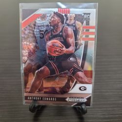 Rookie Anthony Edwards Timberwolves NBA basketball card 