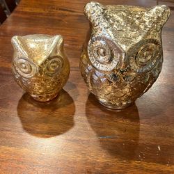 Glass Light Up Owls